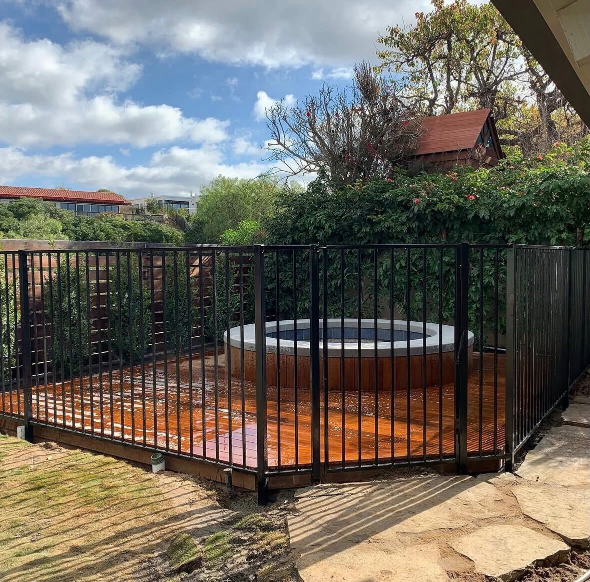 Code-compliant pool and spa enclosure — fully welded for strength and durability