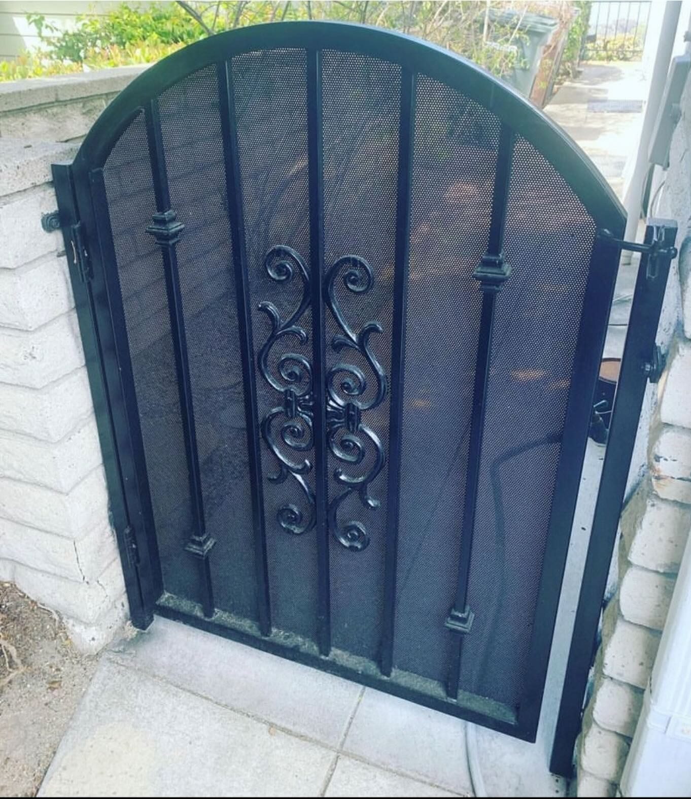 Decorative wrought iron gate