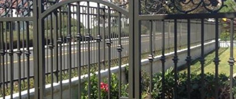 Custom wrought iron gate built by Brett's Iron