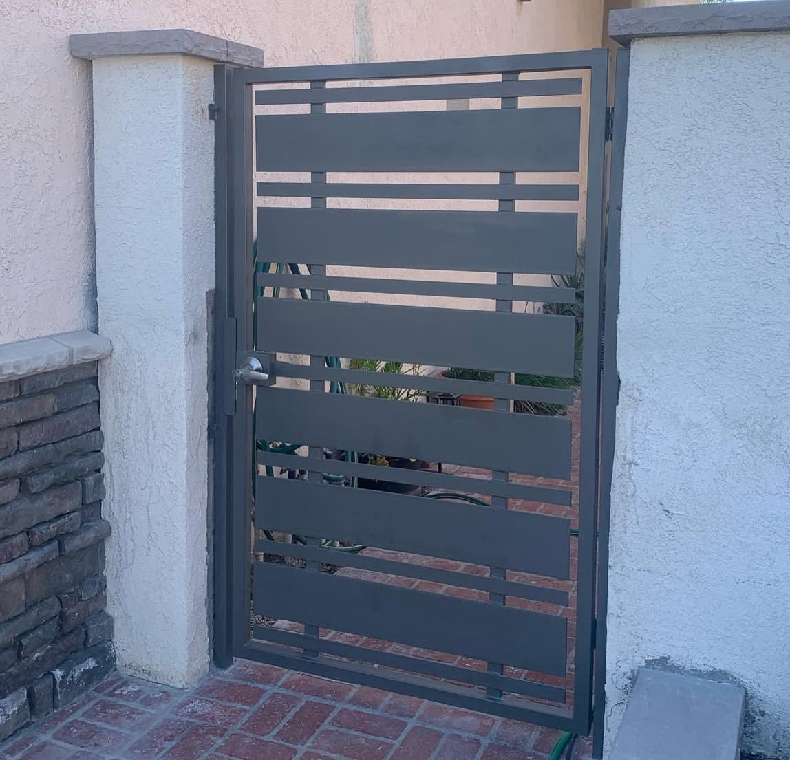 Modern horizontal style plate steel design with zinc and aluminum rust-proof coatings